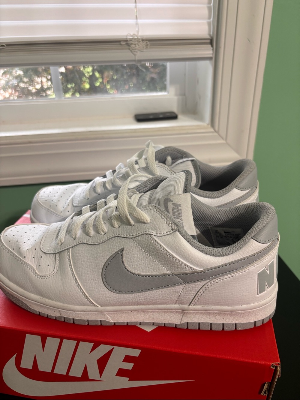 Nike White/wolf grey Big Low sneakers